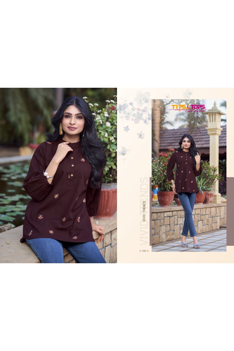 Tips & Tops Lifestyle Fancy Cotton Designer Short Tops Collection