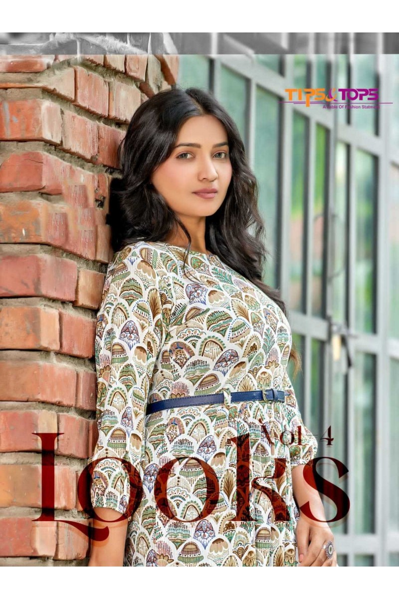 Tips & Tops Looks Vol-4 Rayon Western Wear Tops Catalogue Set