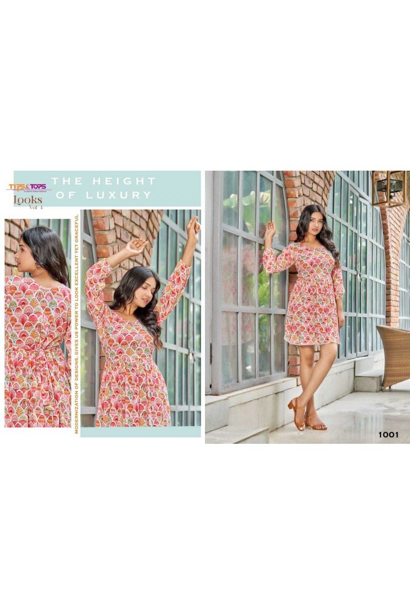 Tips & Tops Looks Vol-4 Rayon Western Wear Tops Catalogue Set