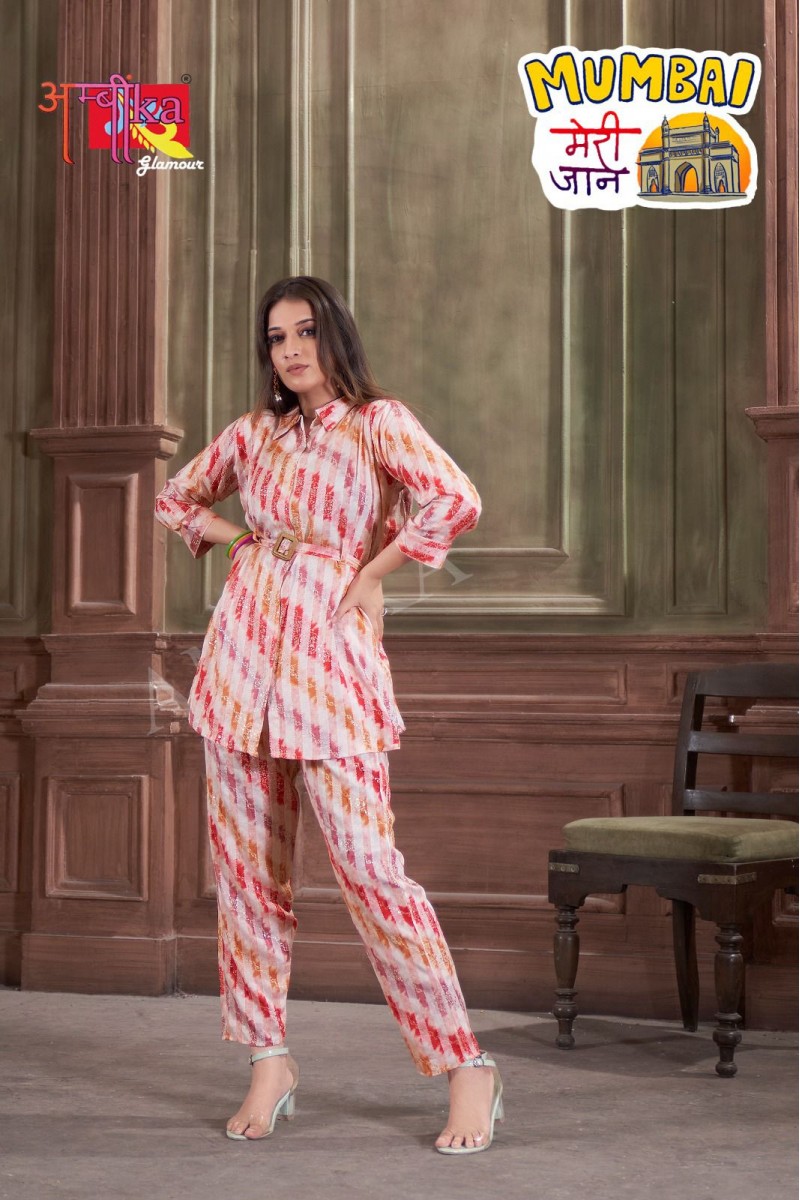 Ambika Mumbai Meri Jaan-003 Size Set Designer Co-Ord Catalogue Set