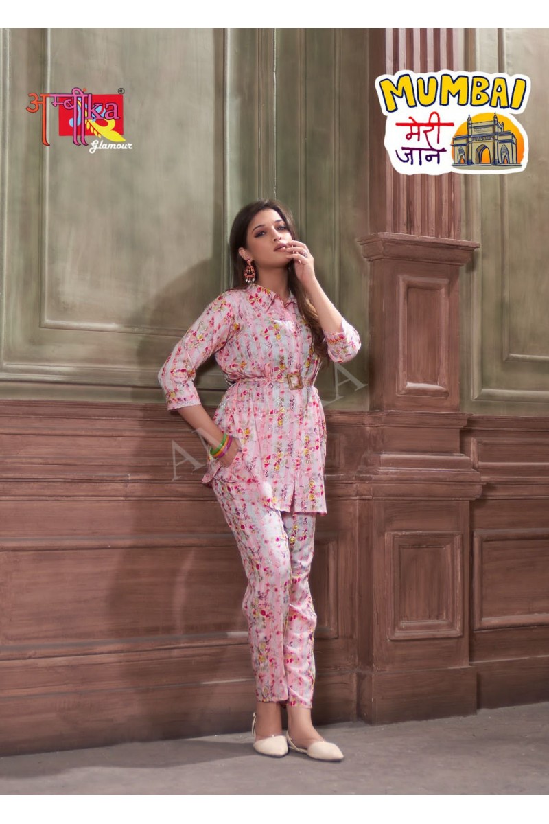 Ambika Mumbai Meri Jaan-007 Size Set Designer Co-Ord Catalogue Set
