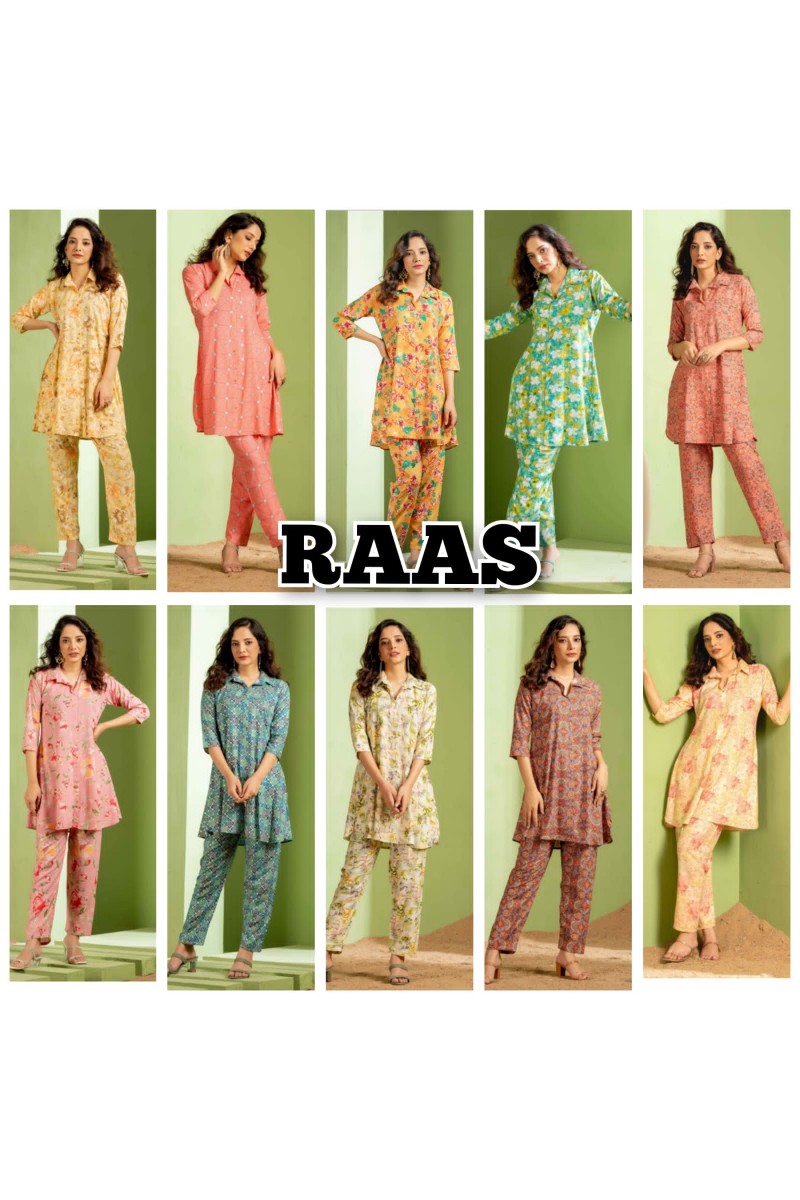Kushal Raas Wholesale Rayon Printed Full Stitch Co-ord Set Collection