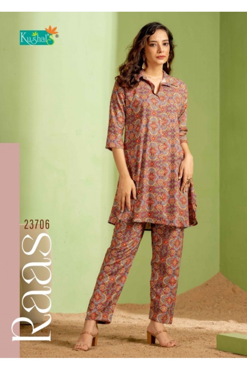 Kushal Raas Wholesale Rayon Printed Full Stitch Co-ord Set Collection