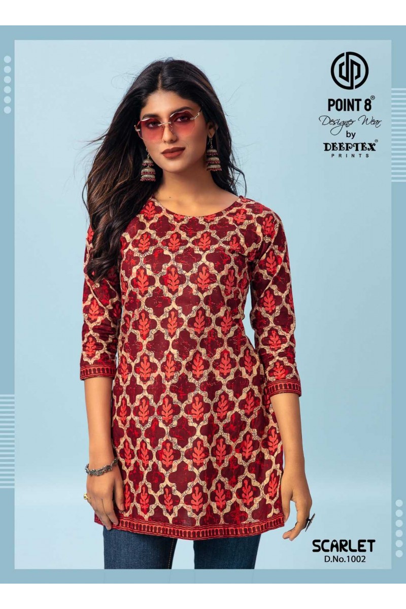 Deeptex Print Scarlet Vol-1 Cotton With Printed Short Tops Collection