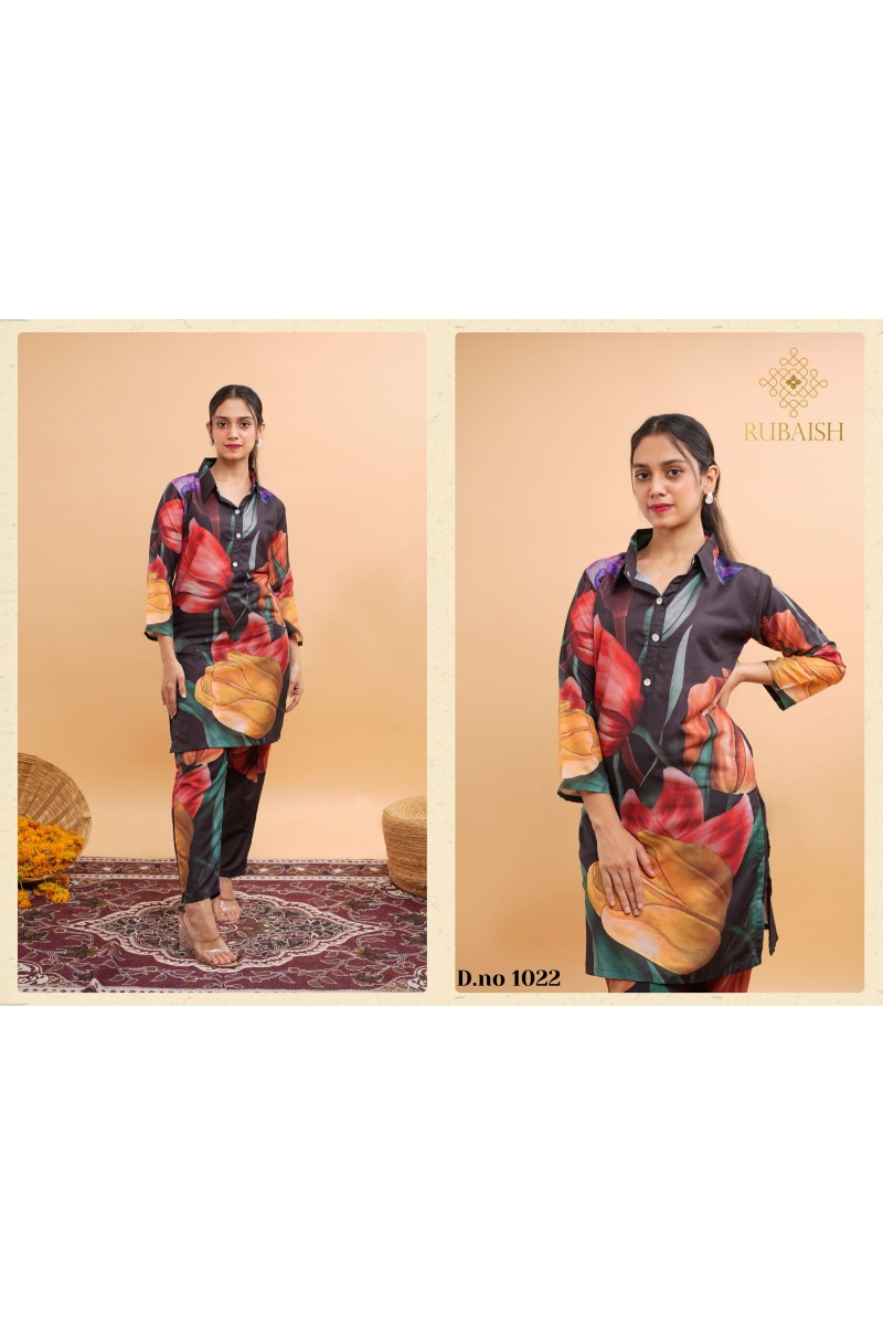 Rubaish Summer Spring Vol-24 Designer Latest Viscose Co-Ord Catalogue Set