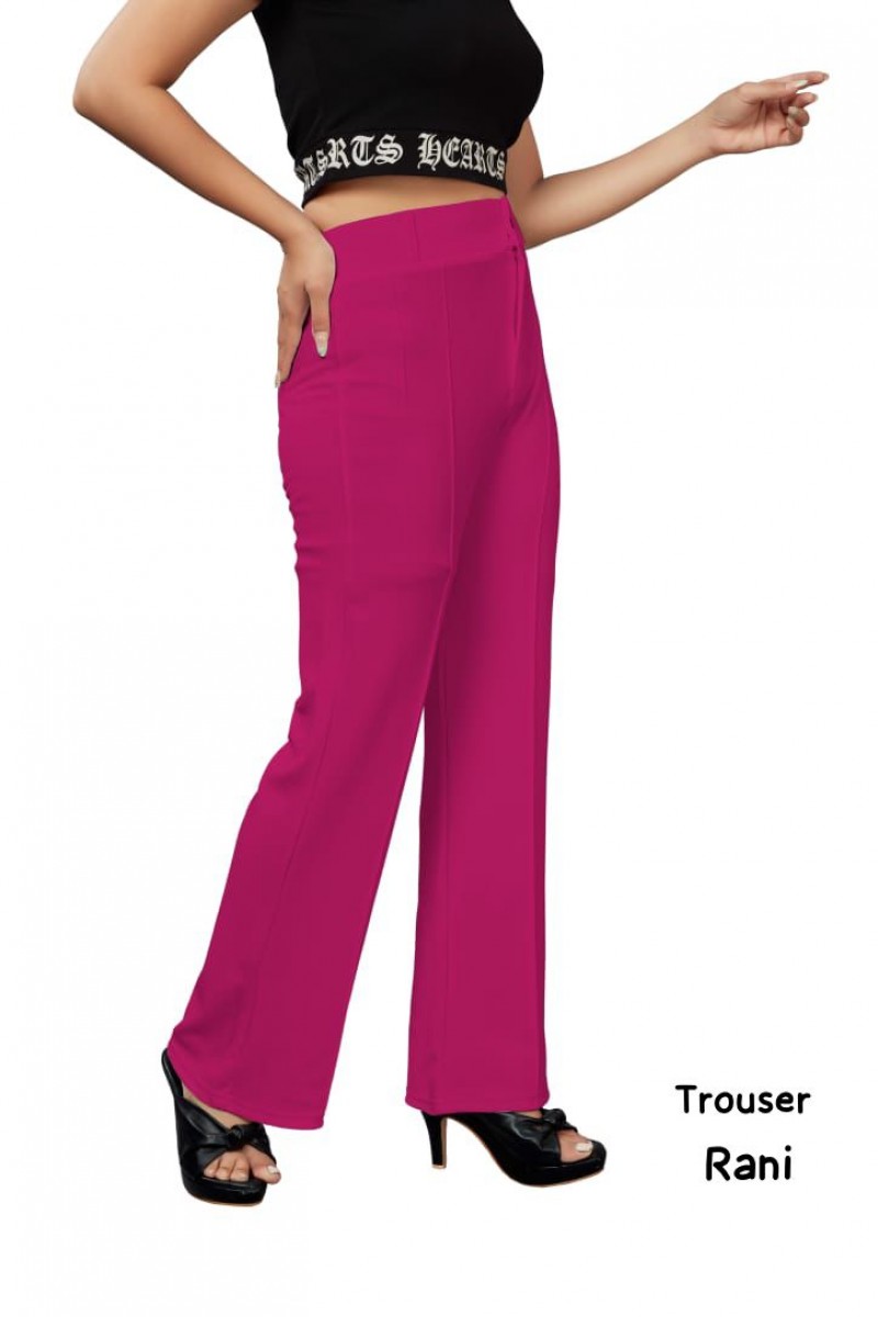 T-1001 Designer Regular Wear Wholesale Trouser Lycra Pant Collection