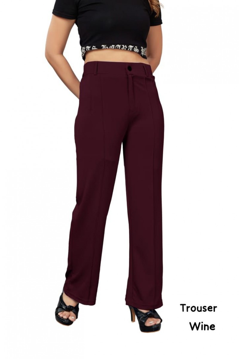 T-1001 Designer Regular Wear Wholesale Trouser Lycra Pant Collection