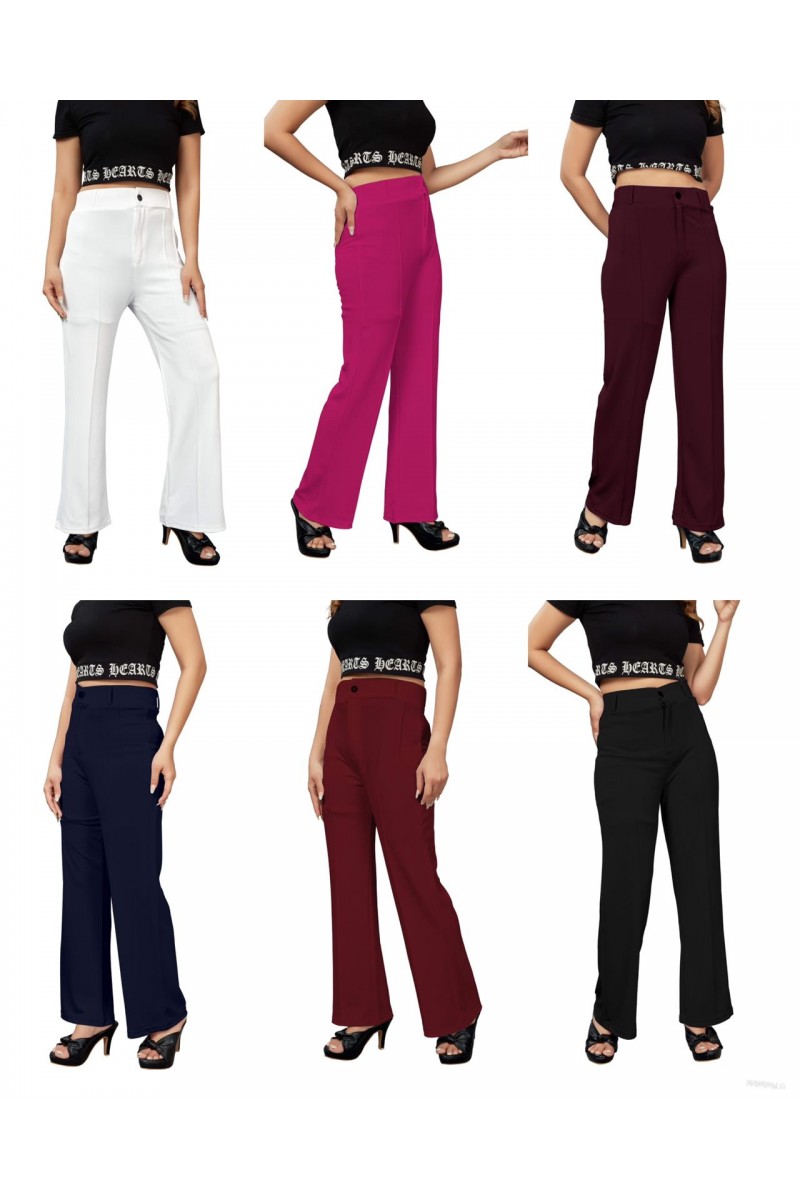 T-1001 Designer Regular Wear Wholesale Trouser Lycra Pant Collection