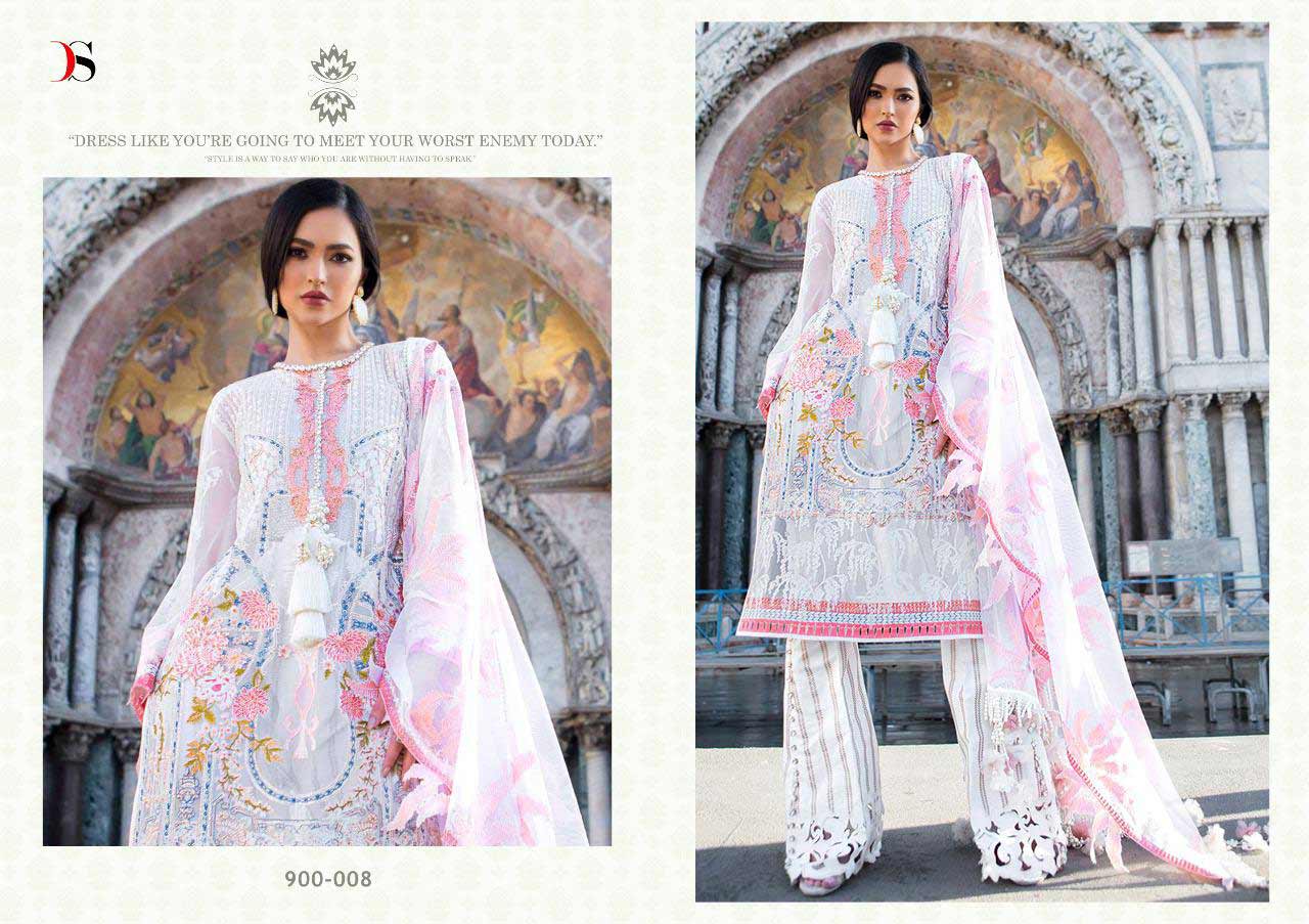 Deepsy Sana Safinaz Lawn 19 Heavy Embroidered Karachi Work Dress