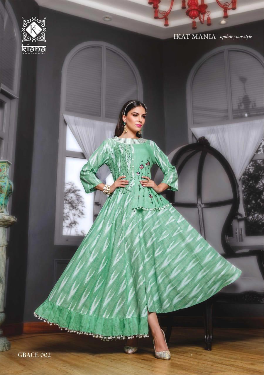 ikat anarkali kurtis