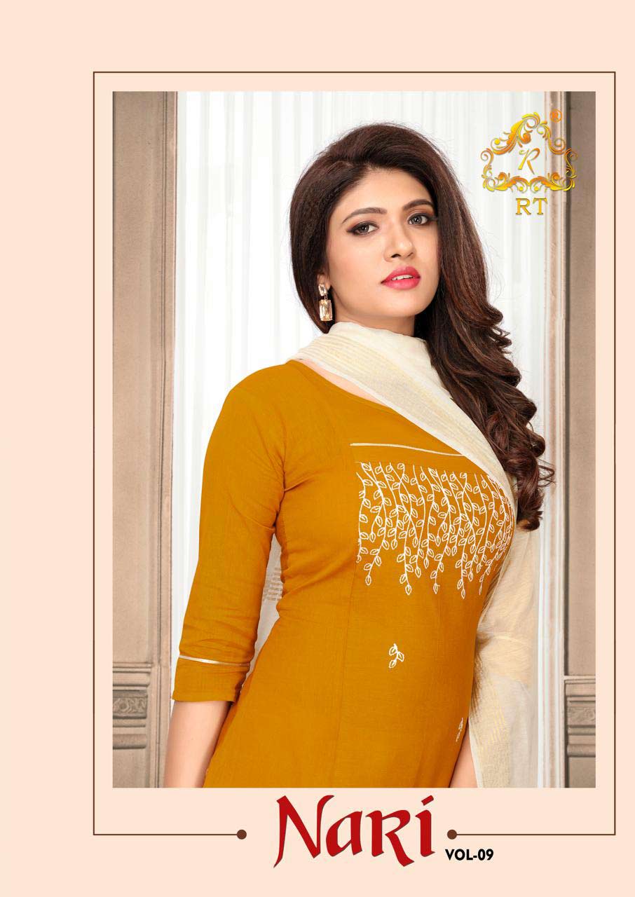 Nari Vol 9 Rijiya Trends Cotton Flex Dupatta Kurtis